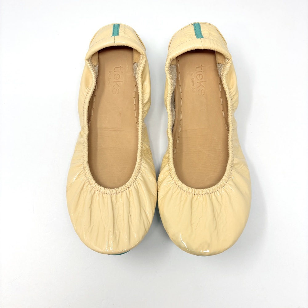 TIEKS Gavrieli Biscotti Patent Flats Size 8